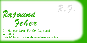 rajmund feher business card