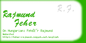 rajmund feher business card